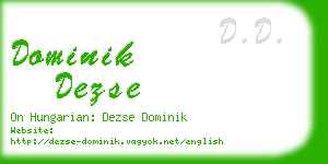 dominik dezse business card